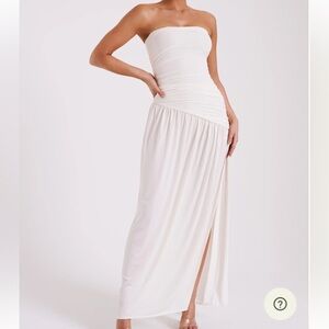 Meshki White Strapless Maxi Dress